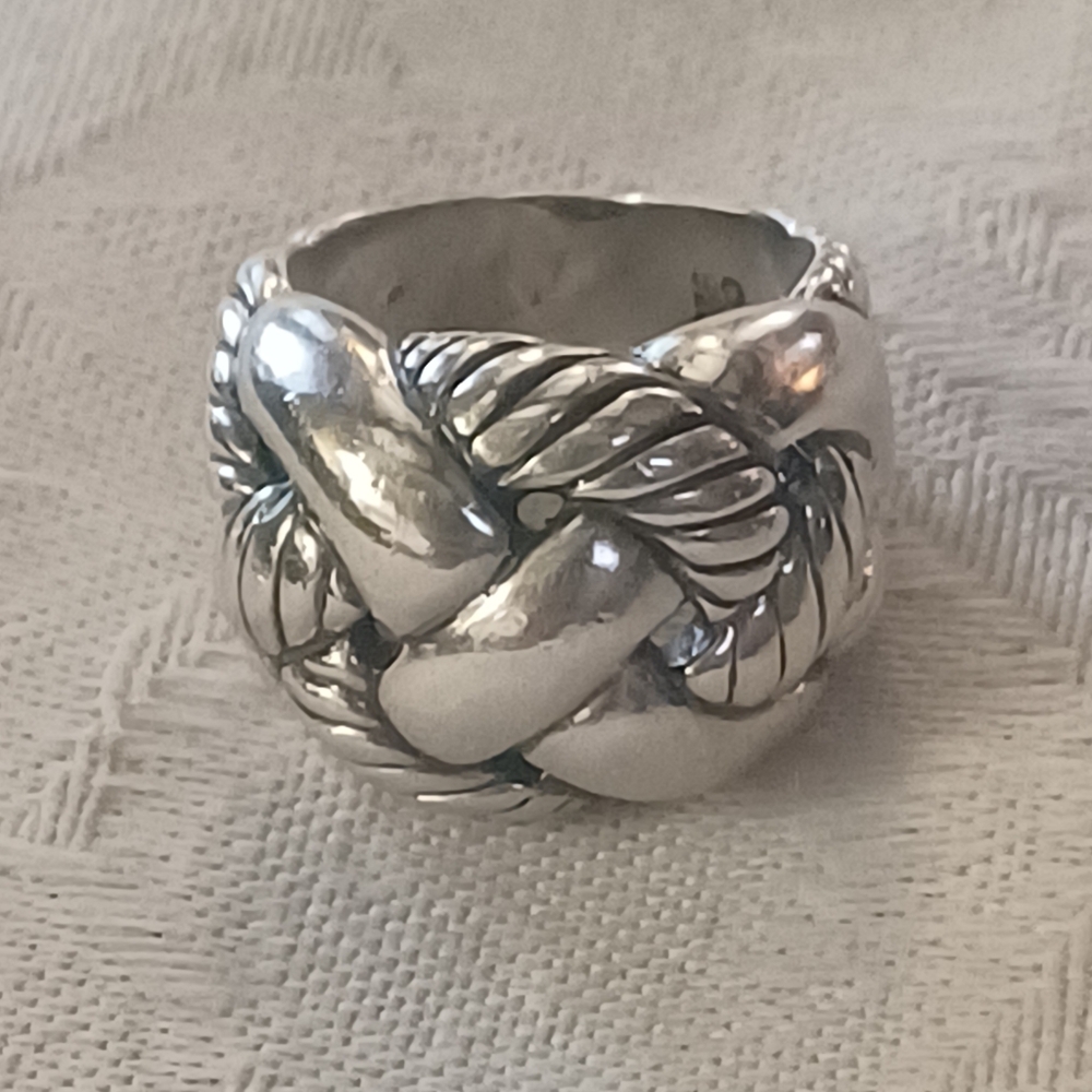 David Yurman Belmont Curb Chain Ring, SS, Size 6